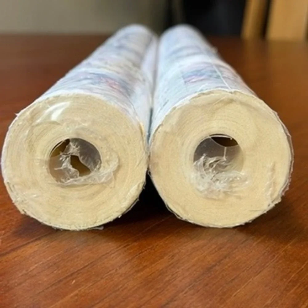 Vintage Floral Ready Pasted Vinyl Wallpaper 2 Rolls Cottagecore Shabby Chic DIY